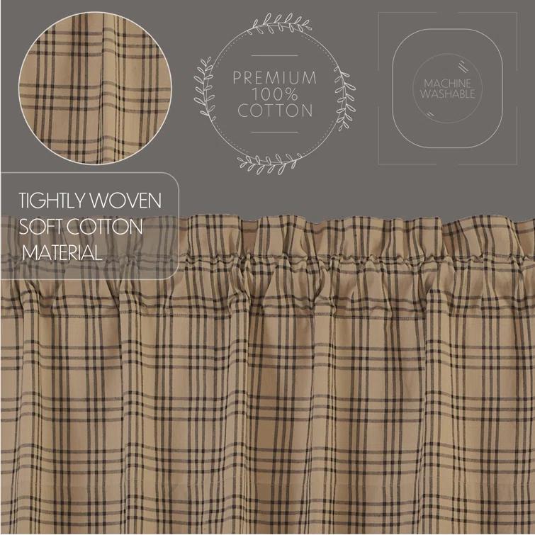 VHC Brands Sawyer Mill Plaid Cotton Tailored Window Valance