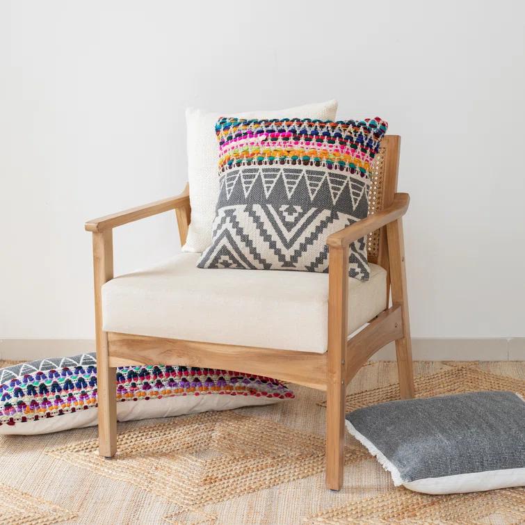 Evette Rios Amara Textured Cotton Throw Pillow