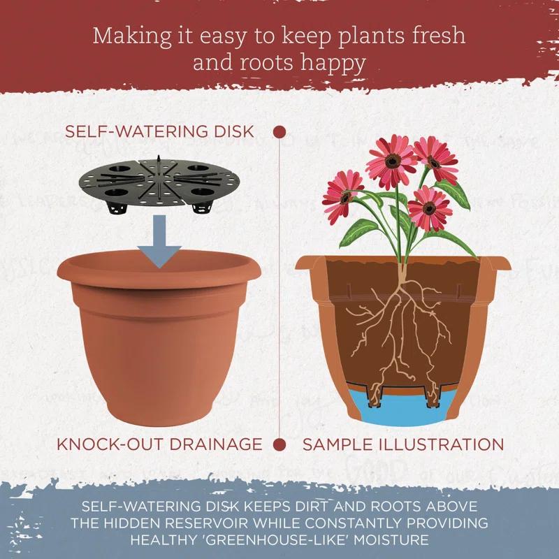 Bloem Ariana Traditional Self-Watering Indoor/Outdoor Pot Planter