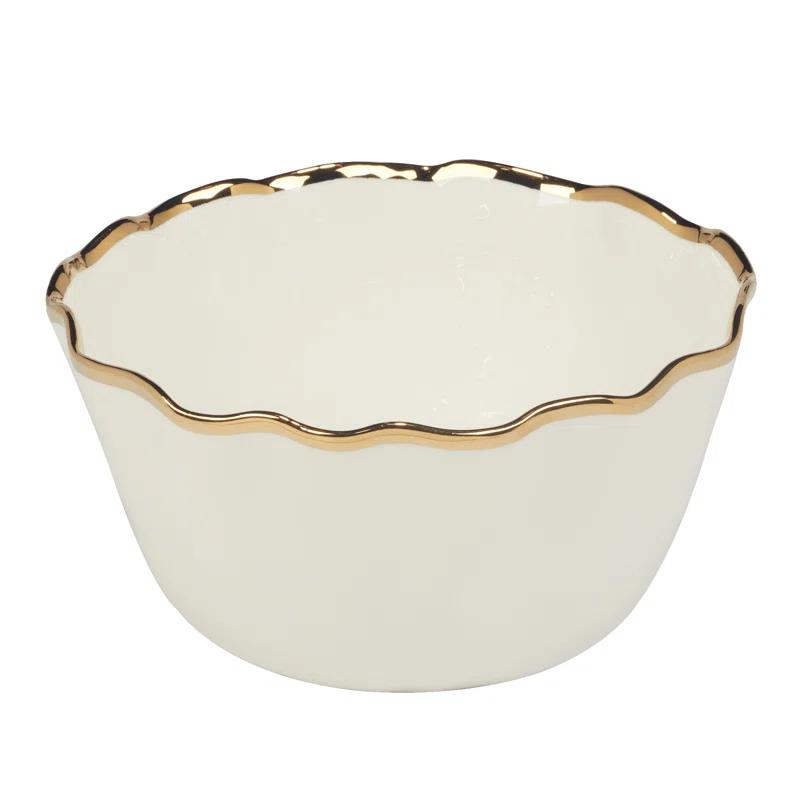 Certified International Regency Gold Deep Bowl 10.5in x 5.5in | Wayfair
