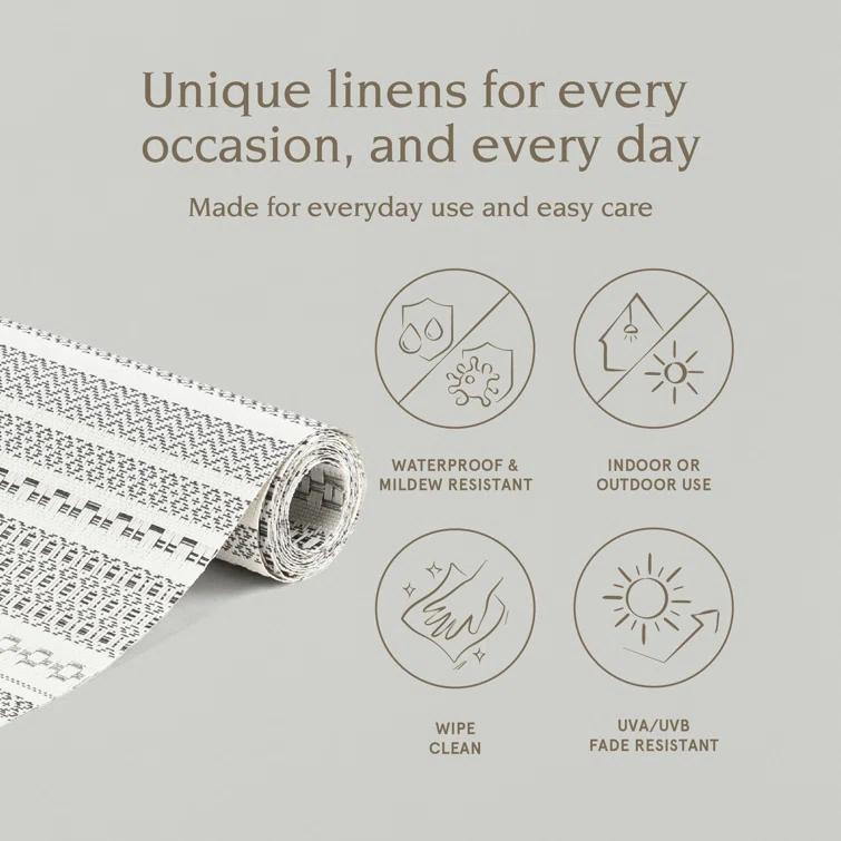 over&back Reversible Striped Table Runner