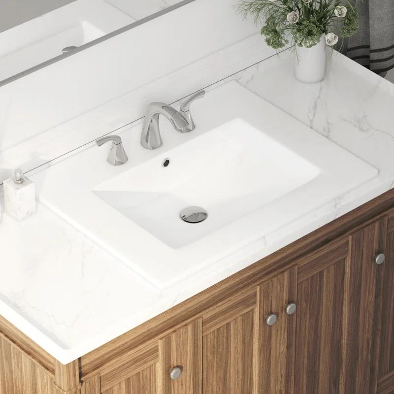 Tucson 24" W x 18" D Vitreous China Vanity Top Sink in White (Sink Only, w/o Vanity)