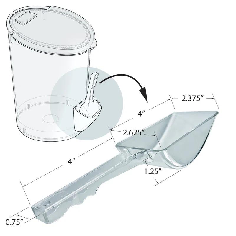 Azar Displays 3.7 Gallons Clear Acrylic Candy Bin with Scooper