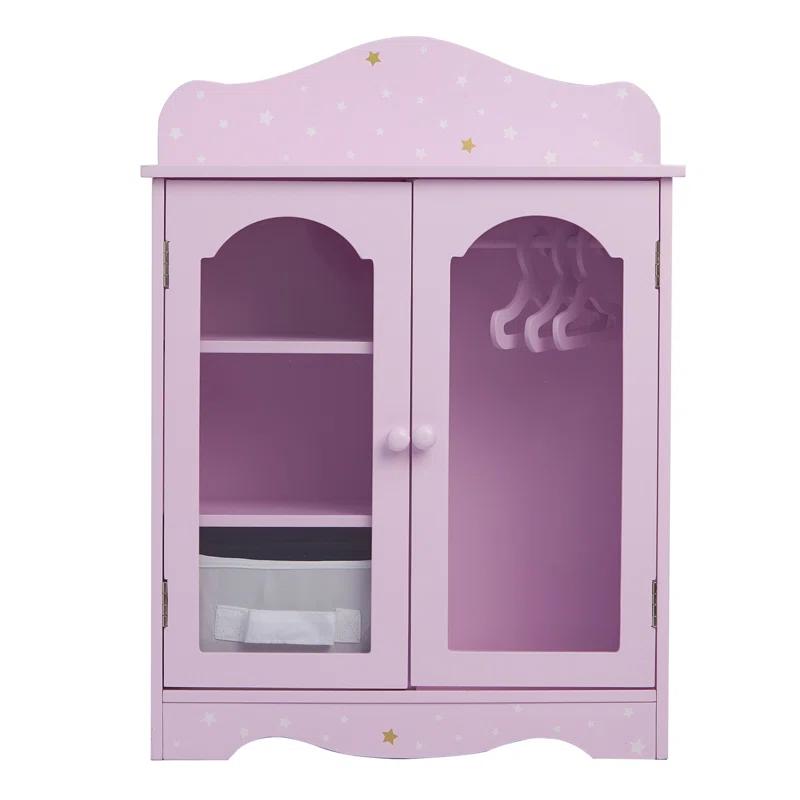 Olivia's Little World Olivia's Little World Twinkle Stars Princess Doll Closet with 3 Hangers