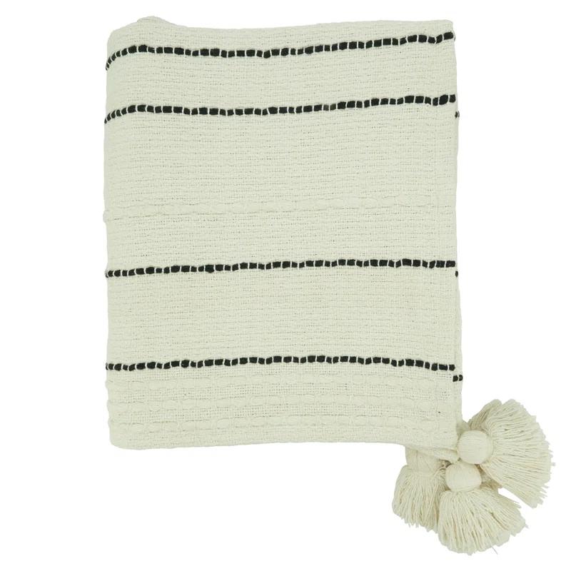 Saro Sevan Collection Hand Woven Throw Blanket
