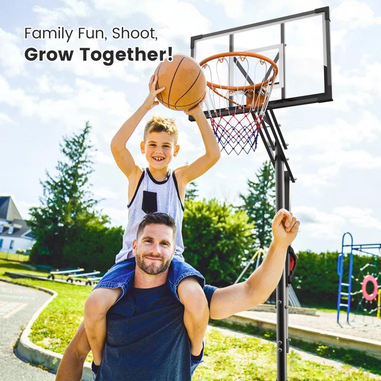 Dayago Adjustable Heights  33" W Portable Basketball Hoop