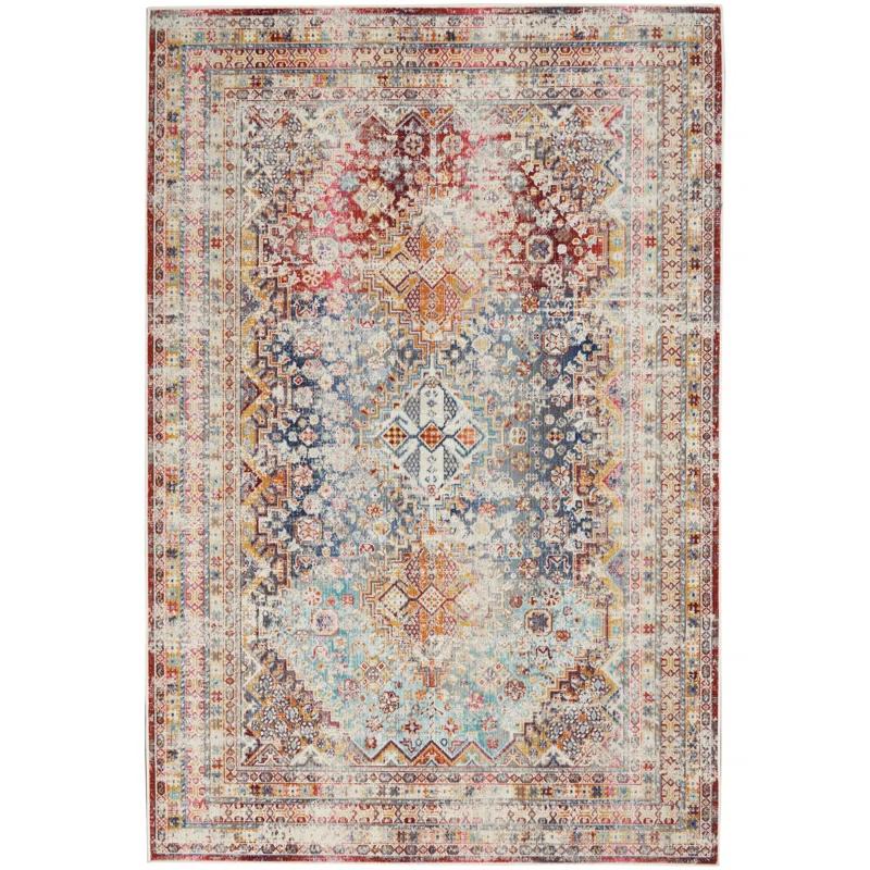 Kelly Clarkson Home Kinsley Oriental Ivory/Navy/Rust Area Rug