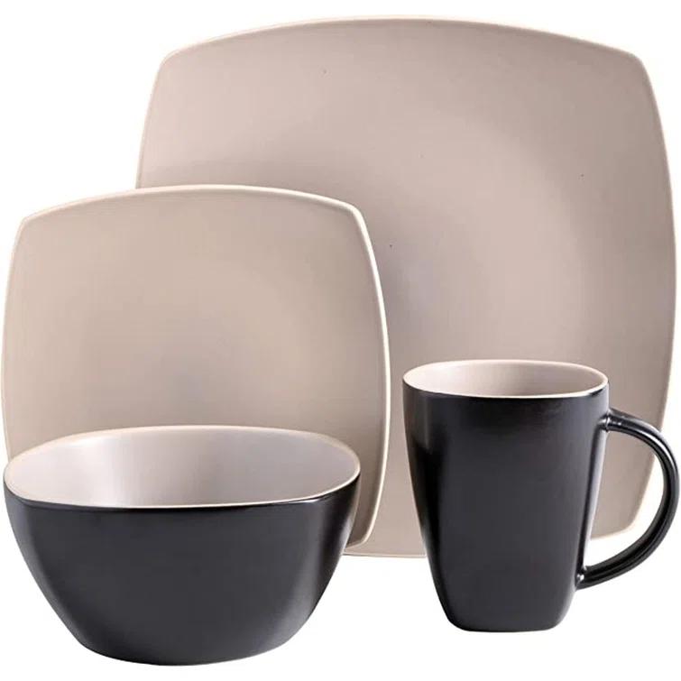 Soho Lounge Stoneware 16 Piece Dinnerware Set