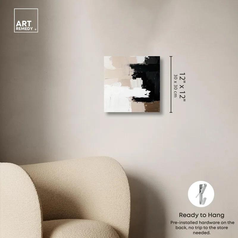 Art Remedy Neutral Ground Canvas Gemstone Abstract Art by Art Remedy