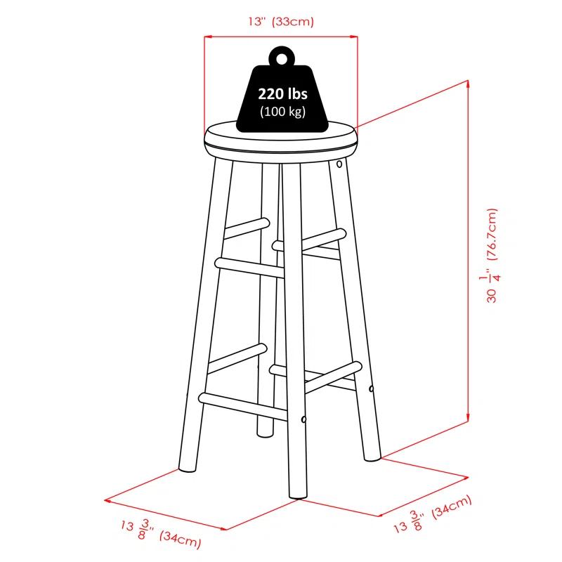 Winsome Swivel Solid Wood Counter Stool (Set of 2)