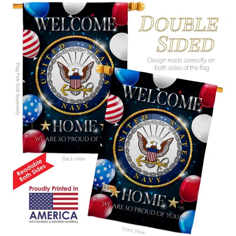 Breeze Decor Double Sided 40'' H x 28'' W Polyester House Flag