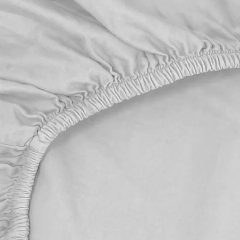 Jennifer Adams Home Relaxed Long-Staple Garment-Washed Cotton 4pc. Percale Sheet Set