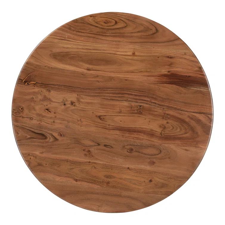 Dalton Round Coffee Table - Dark Acacia