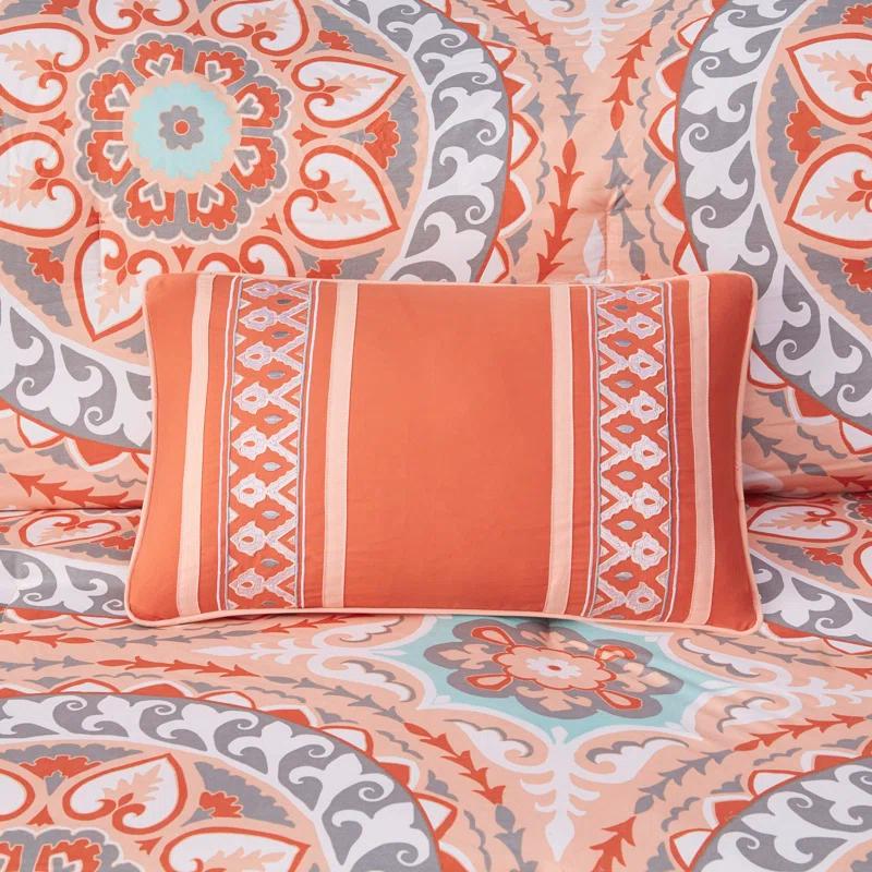 Estrin 9 PC Comforter Set with Cotton Bed Sheets