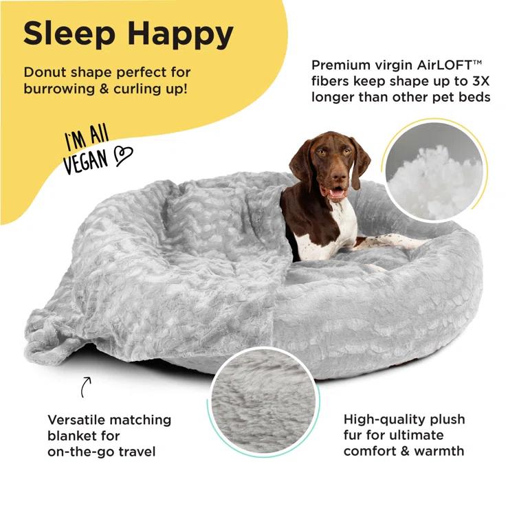 Best Friends By Sheri Best Friends by Sheri Bundle The Original Calming Lux Donut Cuddler Pet Bed/Throw