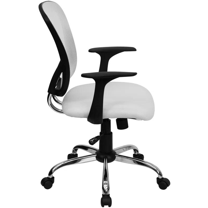Flash Furniture Mid-Back Mesh Swivel Task Office Chair with Chrome Base and Arms