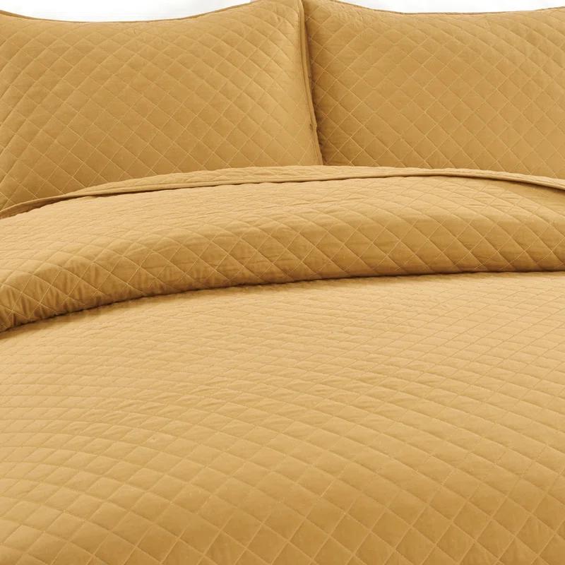 Lush Decor Ava Diamond Standard Cotton Modern & Contemporary Quilt Set