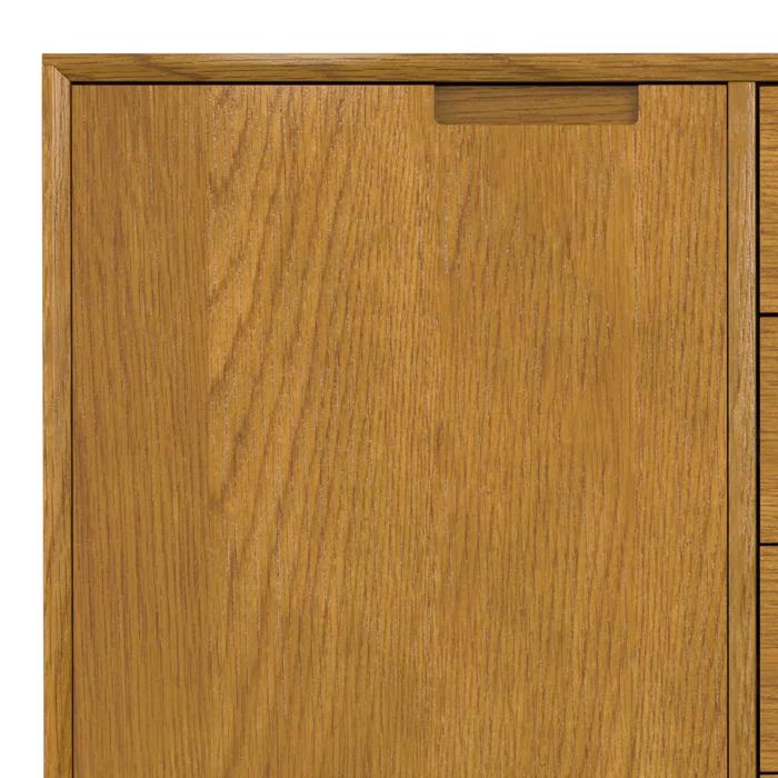 Simpli Home Banting 60"W Solid Wood Industrial 2-Door Sideboard Buffet with 4 Center Drawers