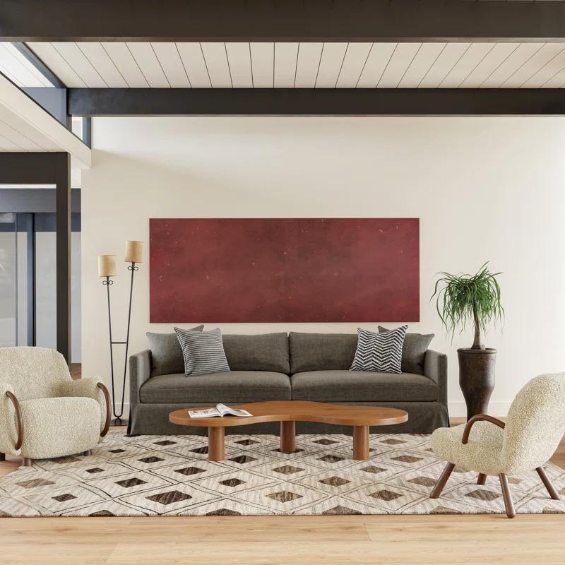 Arvin Olano x Rugs USA Trellis Wool Beige Area Rug