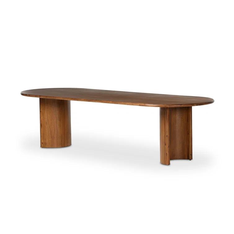 Gilda Oval Dining Table - Brown / 118"W