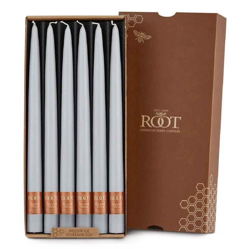 12 Piece Unscented Taper Candle Set