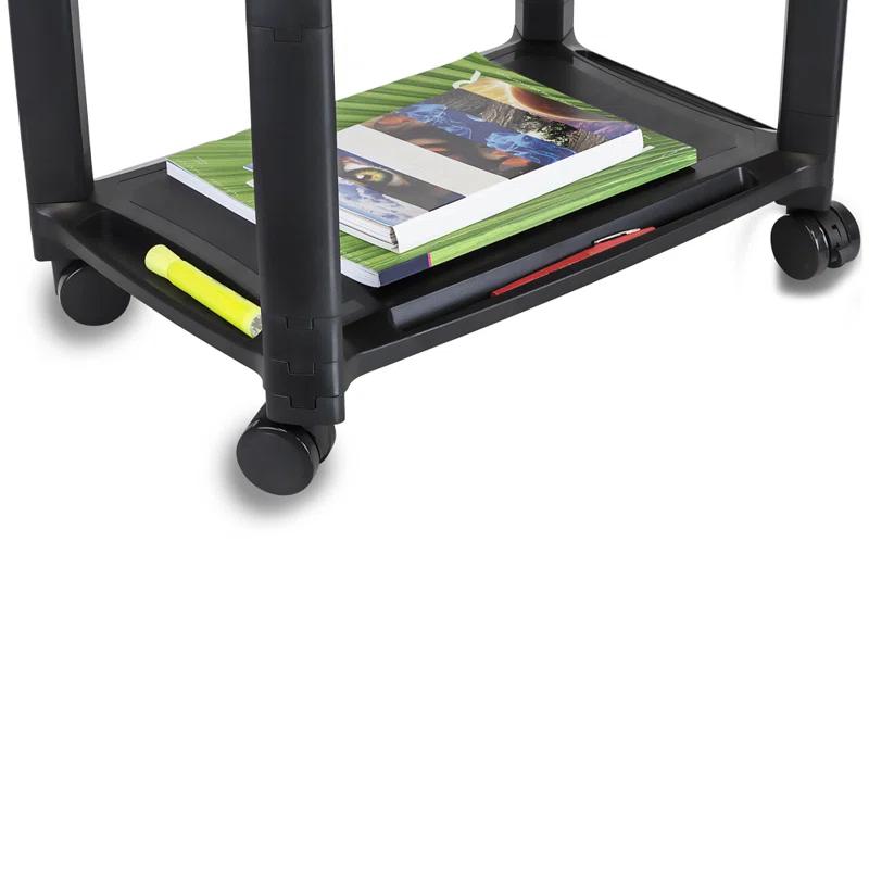 Mount-It! Height Adjustable Under Desk Printer Stand with Wheels, Rolling Printer Cart