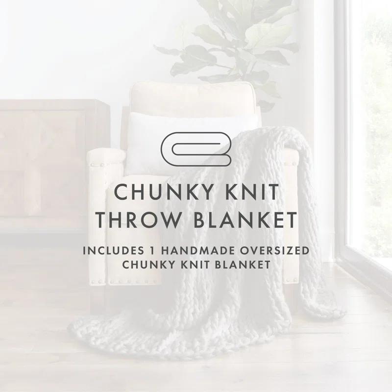 Handmade Chunky Knit Throw Blanket