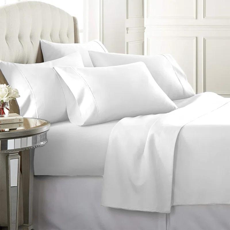 Modern Threads Modern Threads 6-Piece Bed Sheet Set, Deep Pocket, Ultra Soft Microfiber, Cool & Breathable