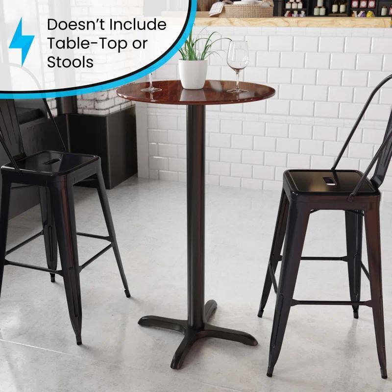 Flash Furniture Beverly Restaurant Table X-Base with 3" Dia. Bar Height Column