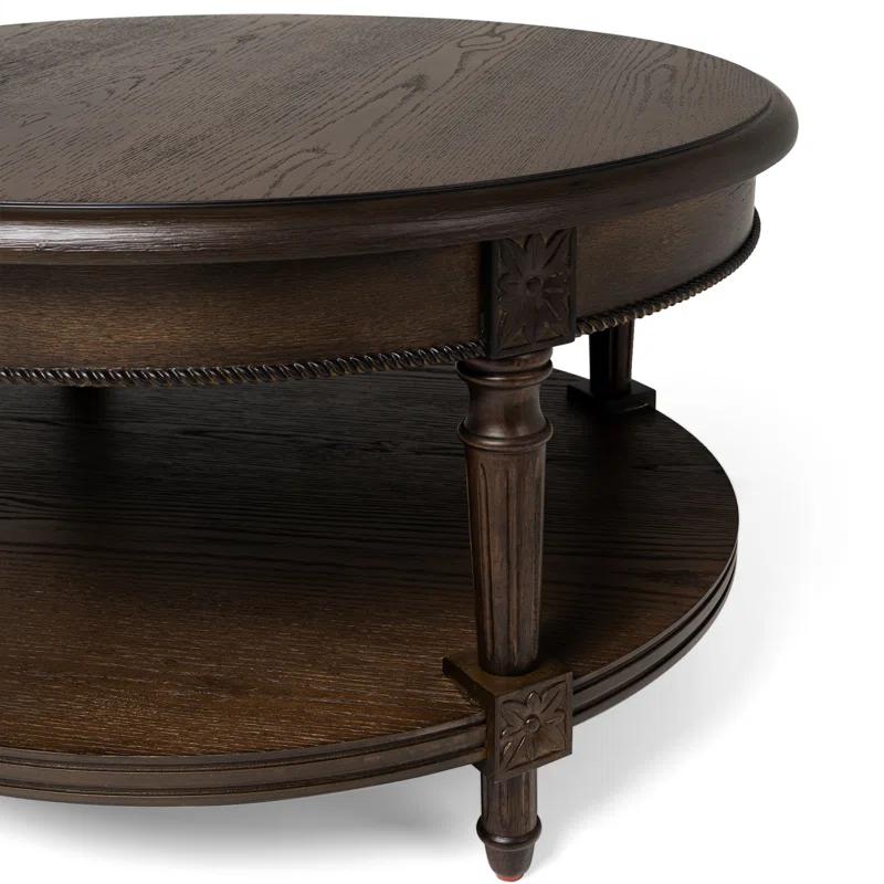 Maven Lane Pullman Round Wooden Coffee Table