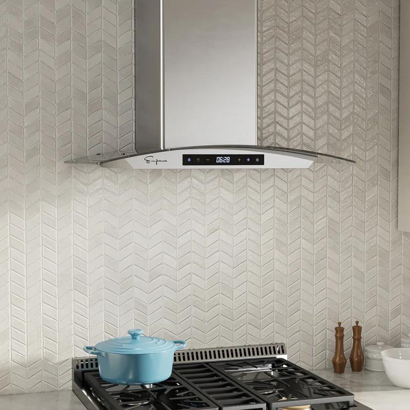 Empava Empava 30" Stainless Steel 400 CFM Convertible Wall Range Hood with Baffle Filter EMP-30RH06