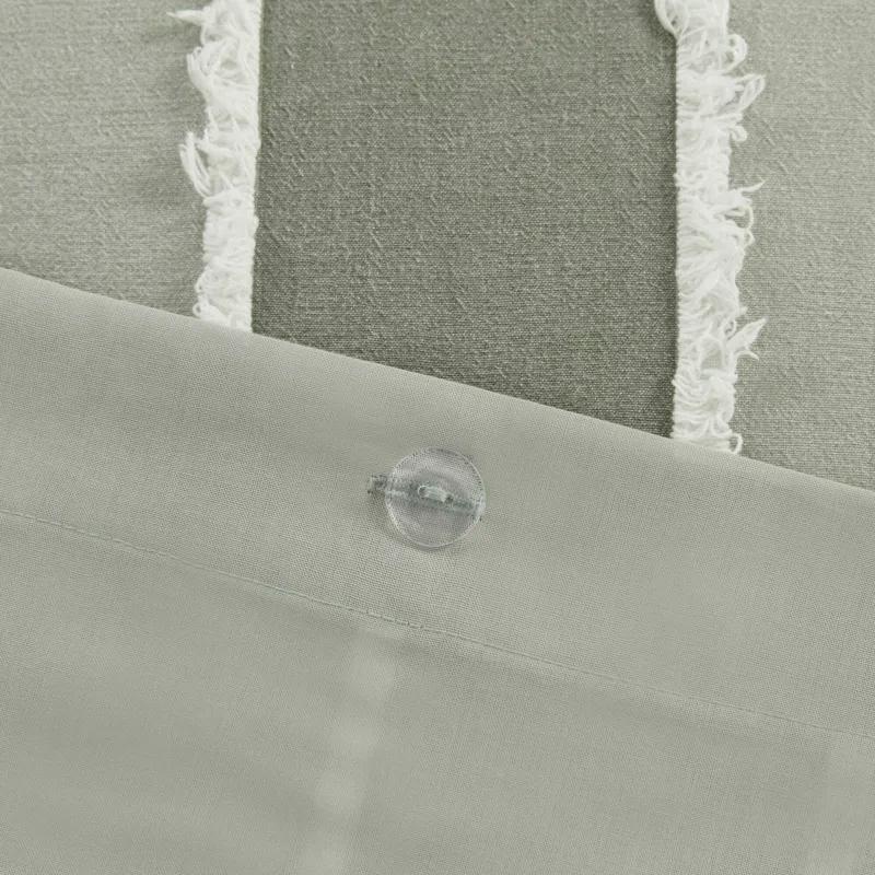 INK+IVY Shay 3 Piece Striped Cotton Duvet Cover Set