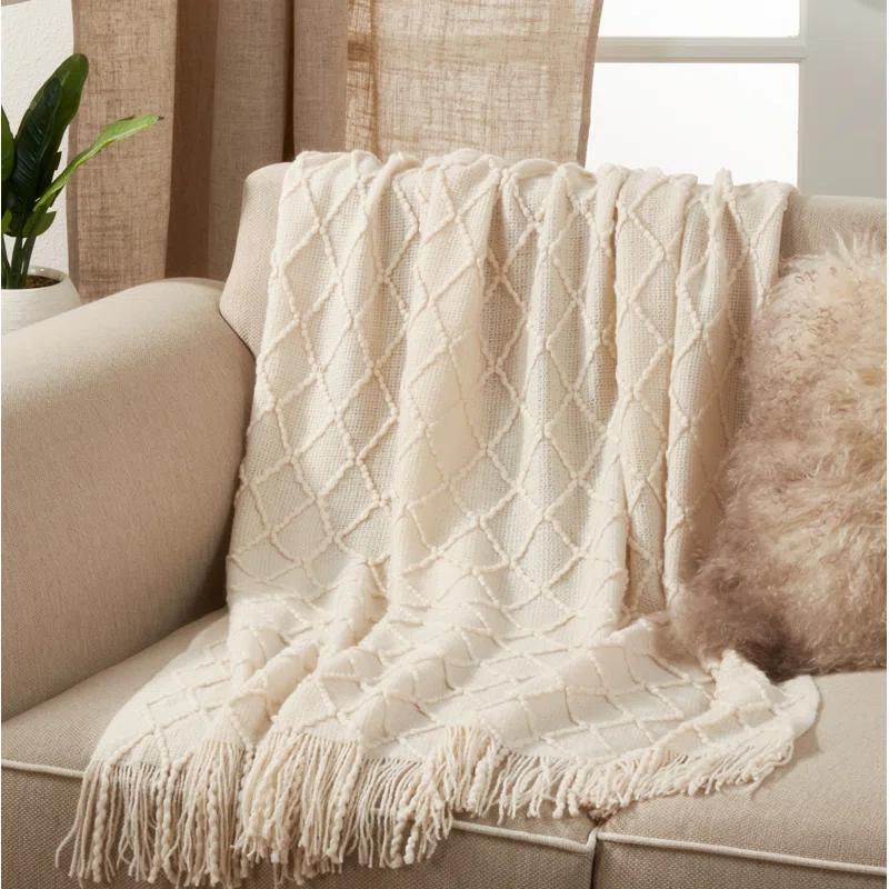 Saro Sevan Collection Hand Woven Throw Blanket