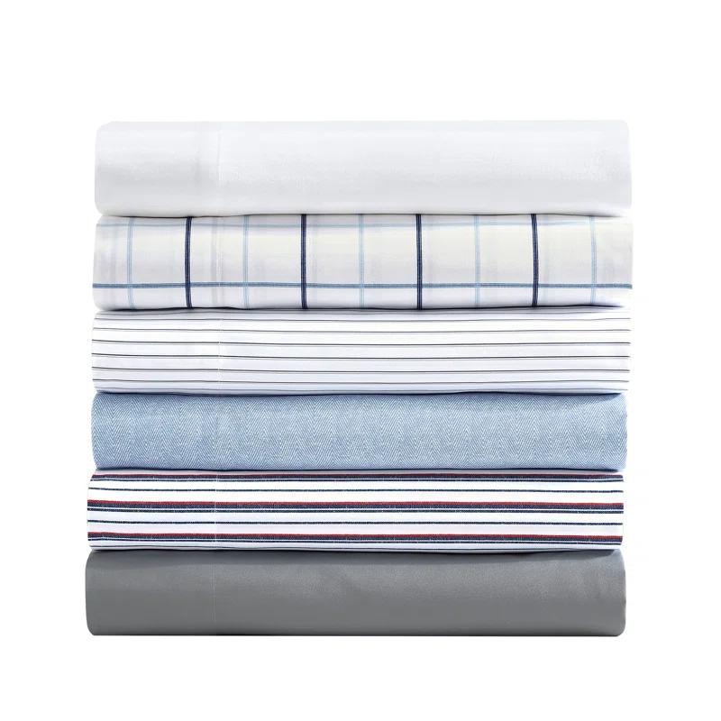 Nautica Microfiber Stripe Nautica Fitted Sheet and Standard Pillowcase Sets
