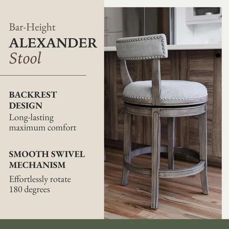 Maven Lane Maven Lane Alexander Stool with Fabric Upholstery
