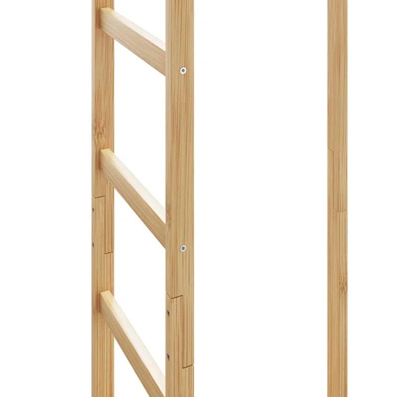 Hokku Designs Coat Stand With Hooks And Shelves 15.2"X11.8"X61.4" Bamboo