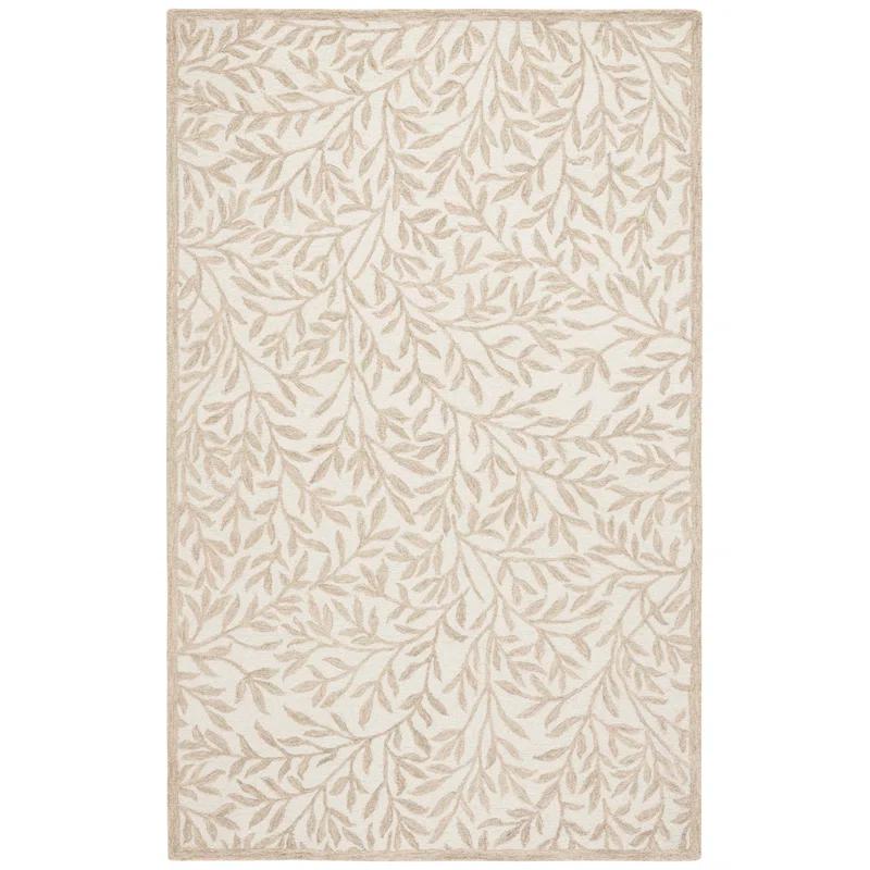 Martha Stewart Rugs Martha Stewart Hand Tufted Wool/Cotton Floral Rug in Ivory/Beige