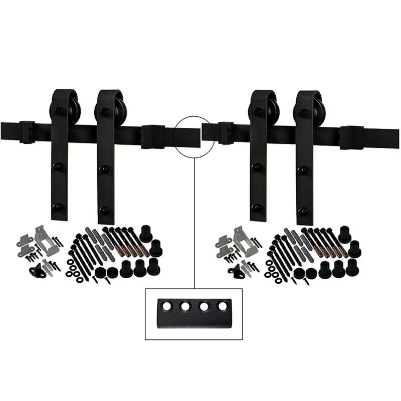 MMI DOOR K-Plank 72'' x 84'' Solid + Manufactured Wood Paneled with Installation Hardware Kit Barn Door