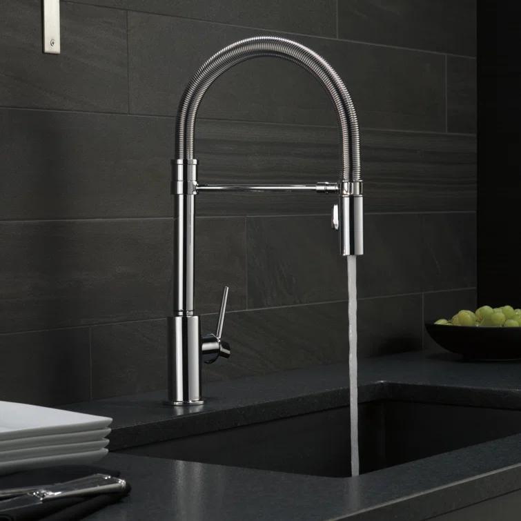 Trinsic Pull Down Sprayer Kitchen Sink Faucet, Pro Commercial Style Pull Down Kitchen Faucet