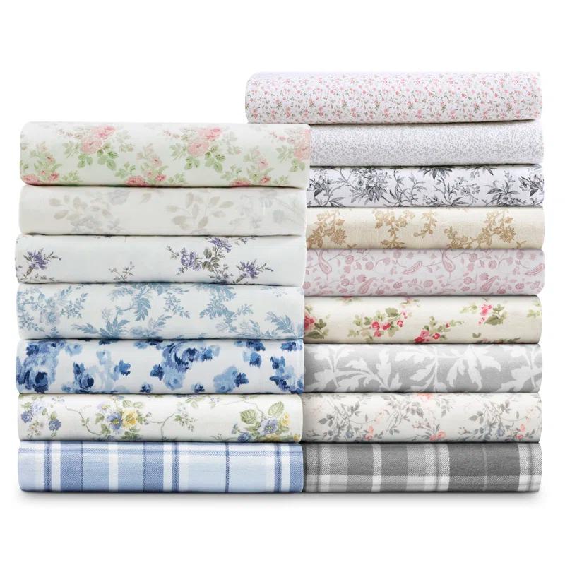 Laura Ashley Laura Ashley Cotton Flannel Cozy Sheet Sets