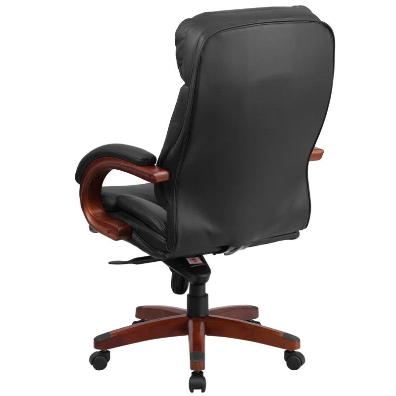 Flash Furniture High Back LeatherSoft Executive Swivel Ergonomic Office Chair with Synchro-Tilt Mechanism