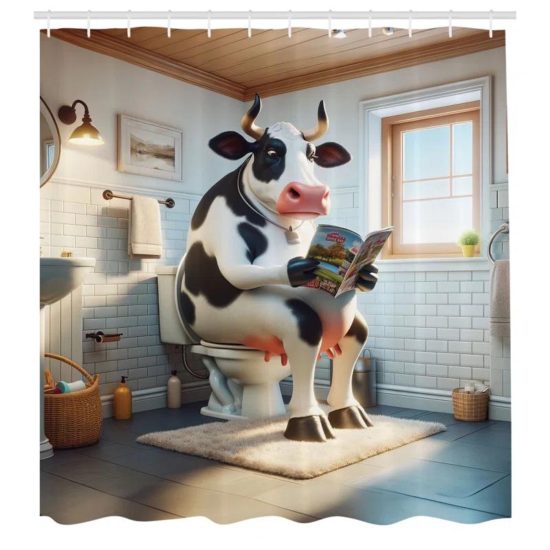 Ambesonne Shower Curtain with Hooks Included