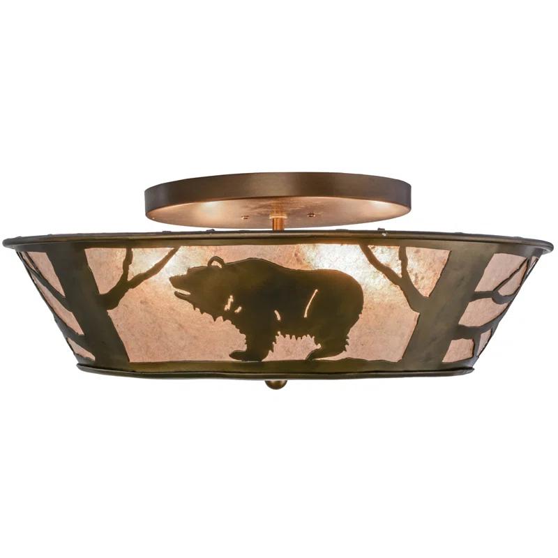 Meyda Lighting Mica Semi Flush Mount