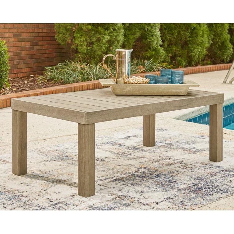 Viva Furniture Rectangular Eucalyptus Outdoor Coffee Table