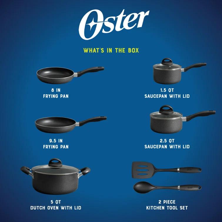 Oster Oster Clairborne 10 Piece Aluminum Cookware Set With Tools