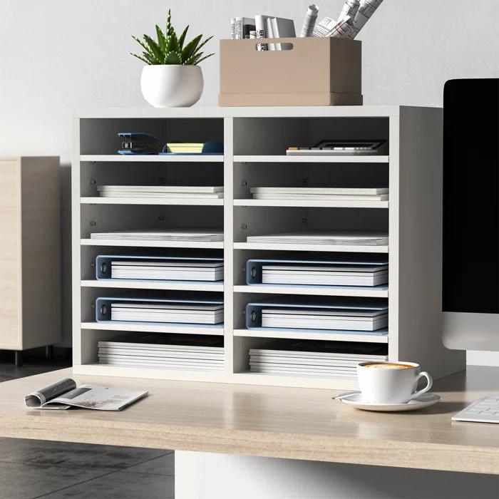 VEVOR VEVOR Manufactured Wood 12 Compartment Mailroom Table Accessory