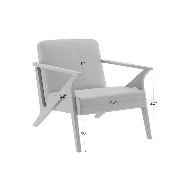 Glenwillow Home Glenwillow Home 30" Wide Grove MCM Wood Frame Upholstered Accent Chair