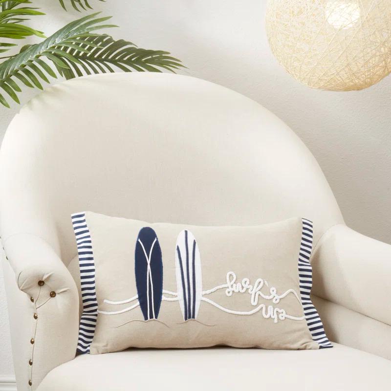 Saro Naviguer Collection Cotton Throw Pillow
