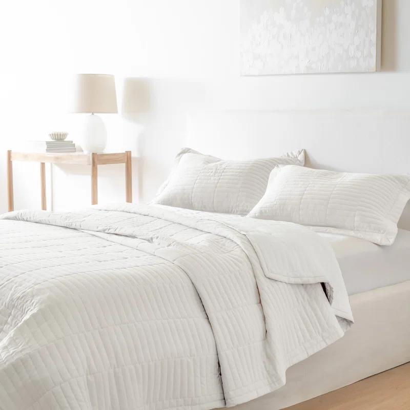 Jennifer Adams Home Codora Two-Tone Reversible 3pc. Quilt Set with Shams