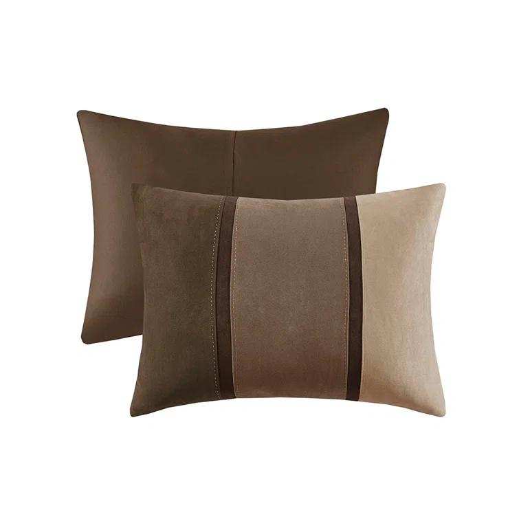 Gracie Mills Kimberly 7-Piece Contemporary Microsuede Comforter Set